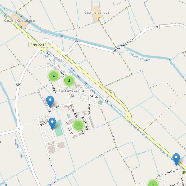 Thumbnail mappa parcheggi di Torrevecchia Pia