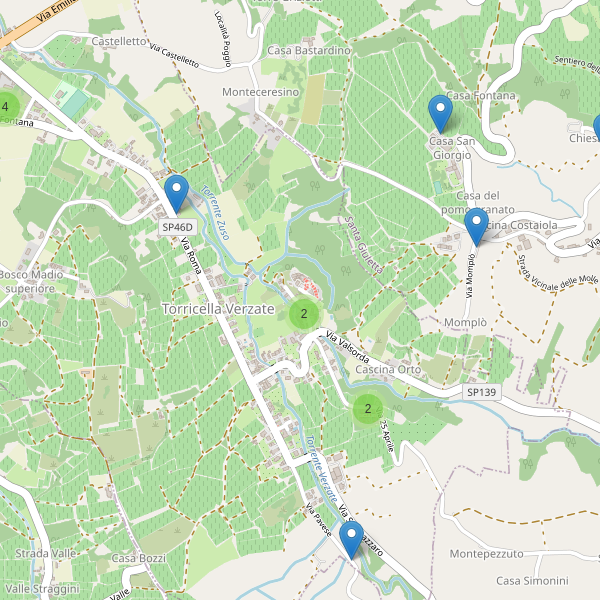 Thumbnail mappa parcheggi di Torricella Verzate