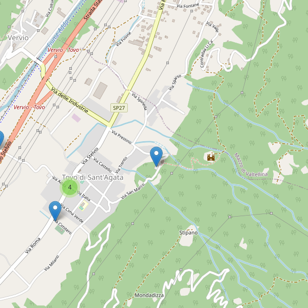Thumbnail mappa parcheggi di Tovo di Sant'Agata
