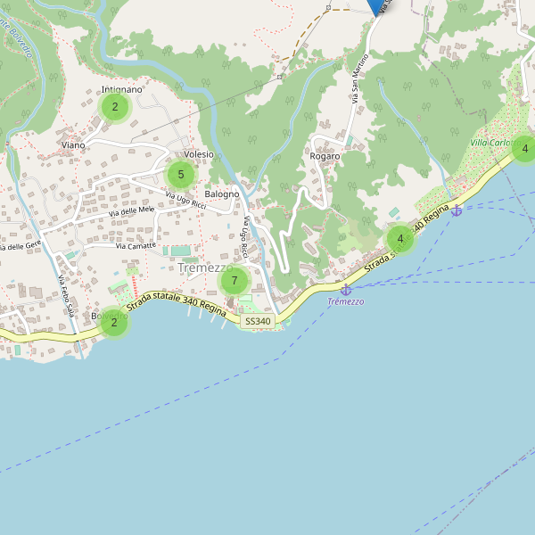 Thumbnail mappa parcheggi di Tremezzo