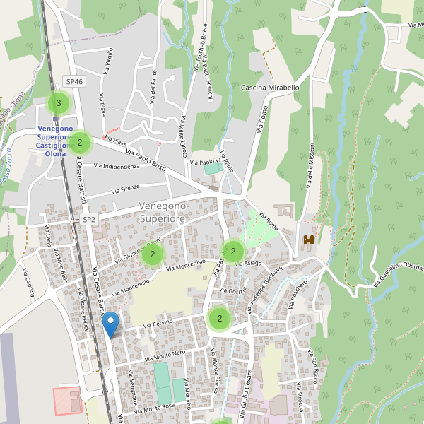 Thumbnail mappa parcheggi di Venegono Superiore