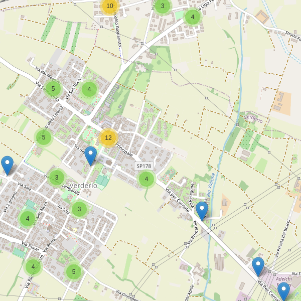 Thumbnail mappa parcheggi di Verderio Superiore