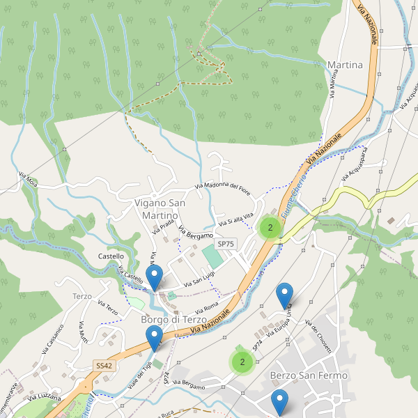 Thumbnail mappa parcheggi di Vigano San Martino