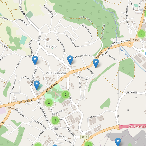 Thumbnail mappa parcheggi di Villa Guardia