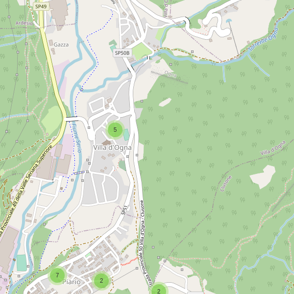 Thumbnail mappa parcheggi di Villa d'Ogna