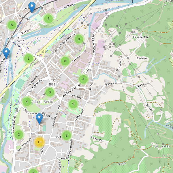 Thumbnail mappa parcheggi di Villa di Serio