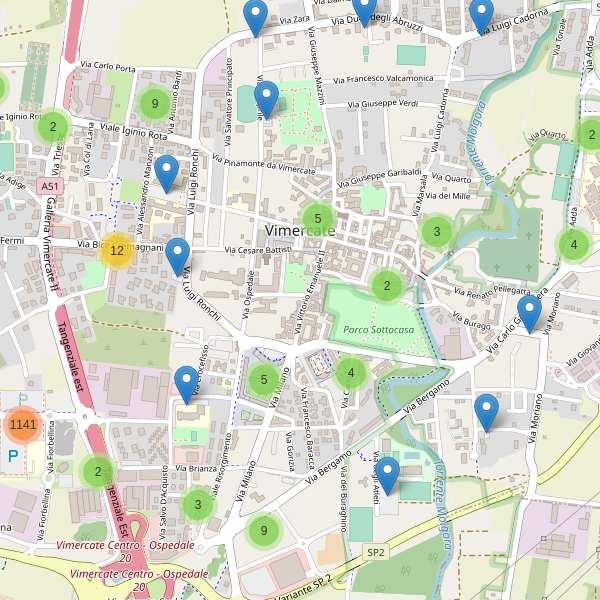 Thumbnail mappa parcheggi di Vimercate