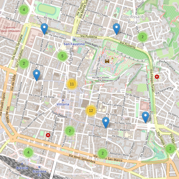 Thumbnail mappa ristoranti di Brescia