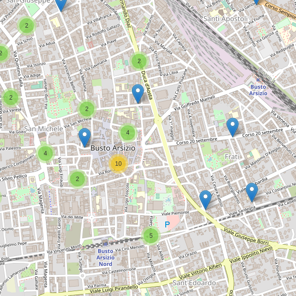 Thumbnail mappa ristoranti di Busto Arsizio