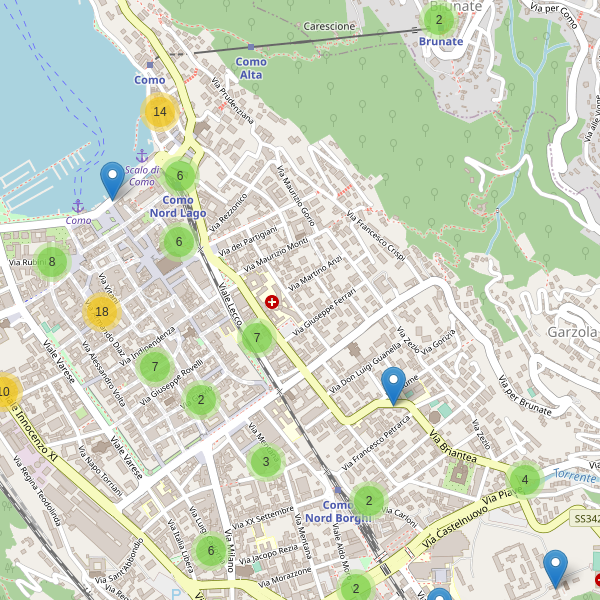 Thumbnail mappa ristoranti di Como