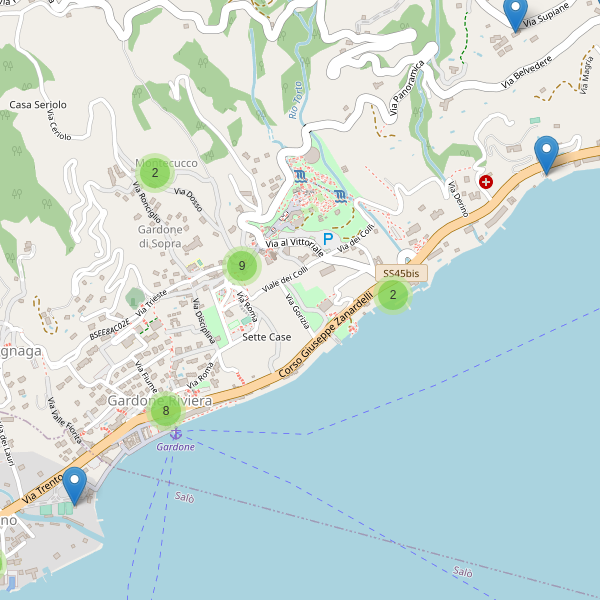 Thumbnail mappa ristoranti di Gardone Riviera