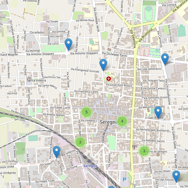 Thumbnail mappa ristoranti di Seregno