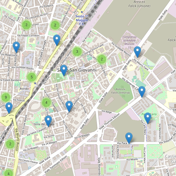 Thumbnail mappa ristoranti di Sesto San Giovanni
