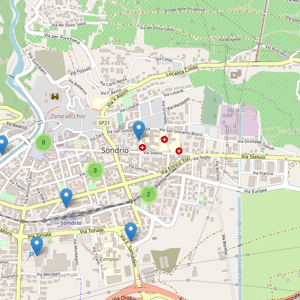 Thumbnail mappa ristoranti di Sondrio