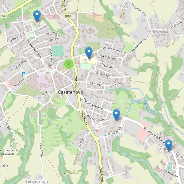 Thumbnail mappa scuole di Casatenovo