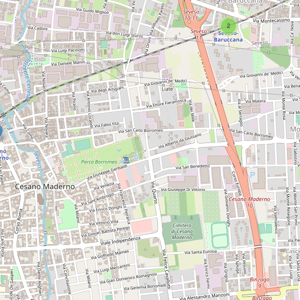 Thumbnail mappa stazioni di Cesano Maderno