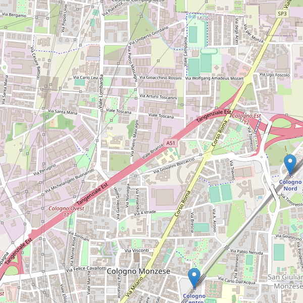 Thumbnail mappa stazioni di Cologno Monzese