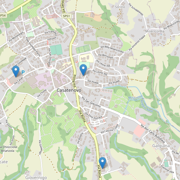 Thumbnail mappa supermercati di Casatenovo