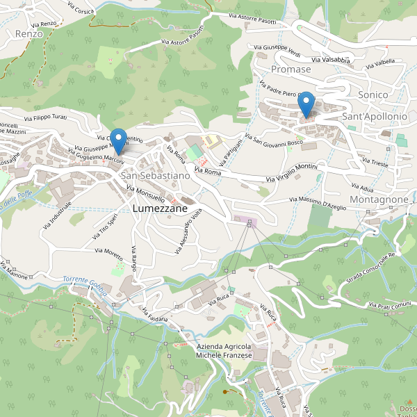 Thumbnail mappa supermercati di Lumezzane