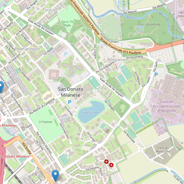 Thumbnail mappa supermercati di San Donato Milanese