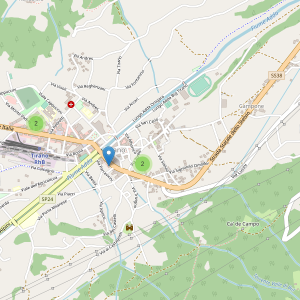 Thumbnail mappa supermercati di Tirano