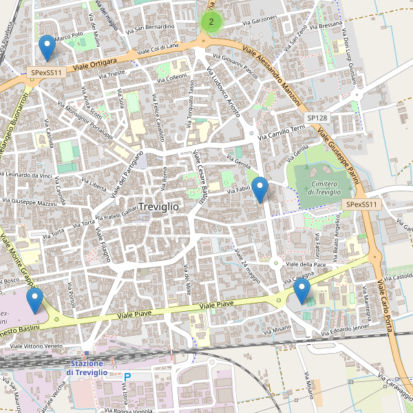Thumbnail mappa supermercati di Treviglio