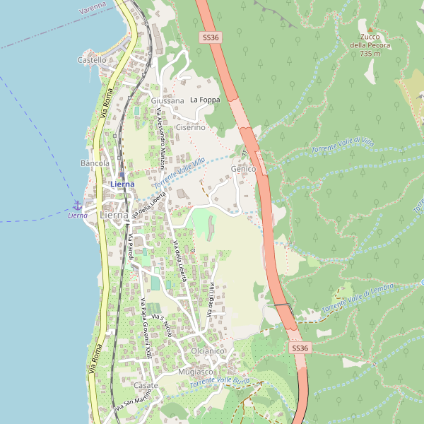 Thumbnail mappa taxi di Lierna