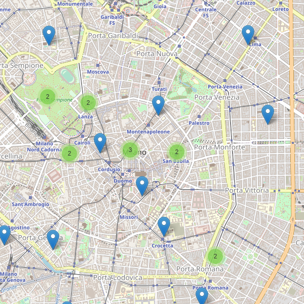 Thumbnail mappa teatri di Milano