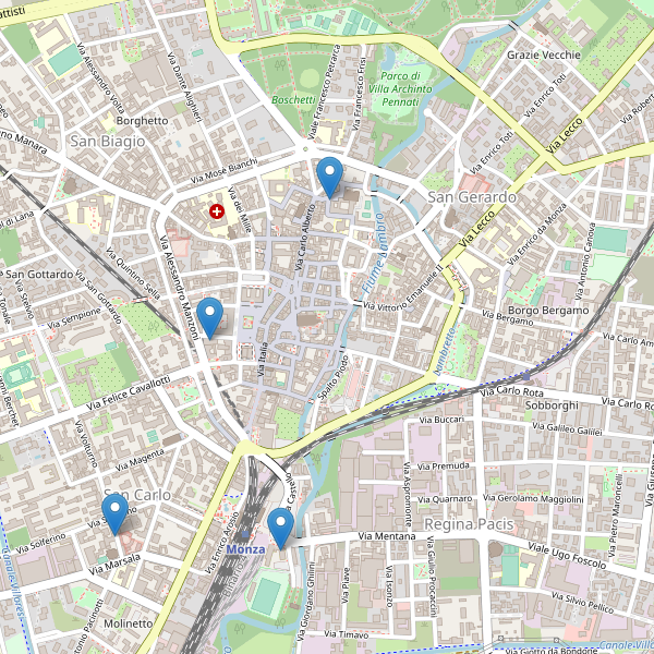 Thumbnail mappa teatri di Monza