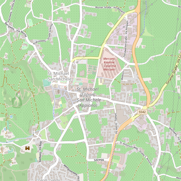 Thumbnail mappa stradale di Appiano sulla strada del vino