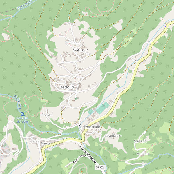 Thumbnail mappa stradale di Bedollo