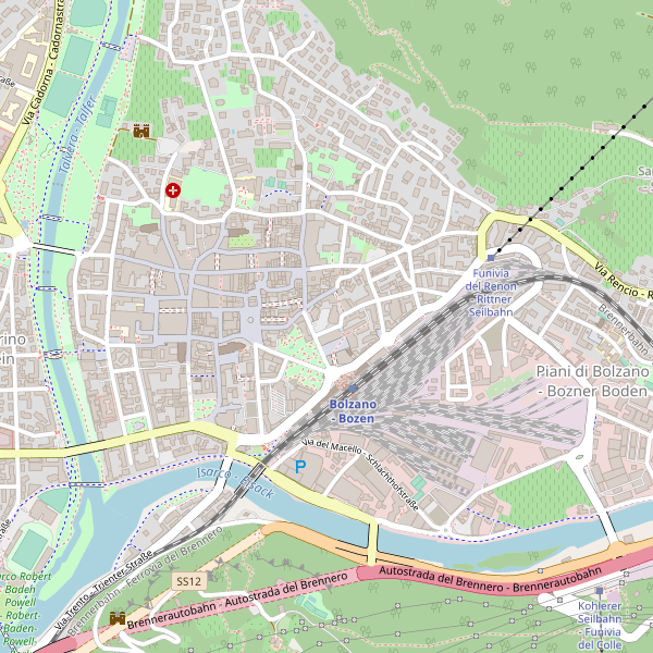 Thumbnail mappa stazionibus di Bolzano