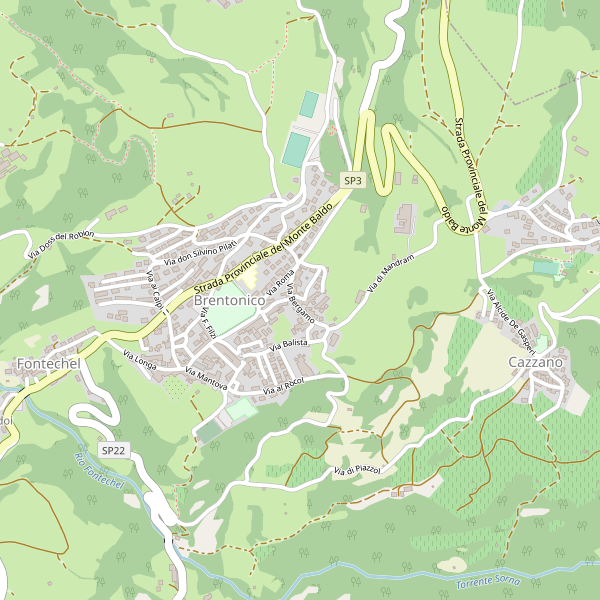 Thumbnail mappa stradale di Brentonico