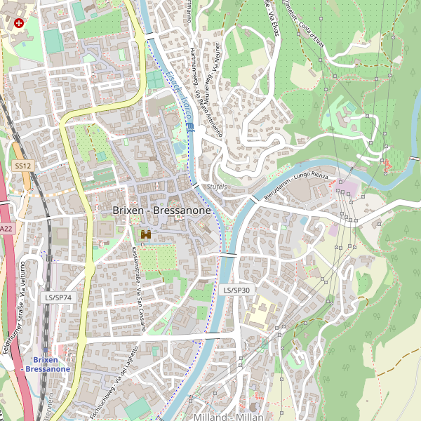 Thumbnail mappa stradale di Bressanone