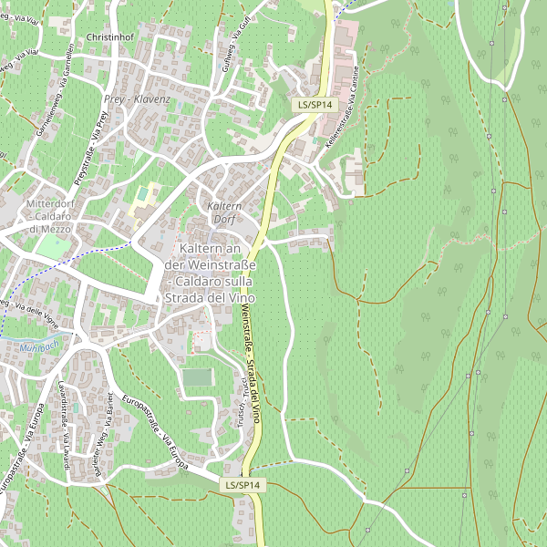 Thumbnail mappa stradale di Caldaro sulla strada del vino