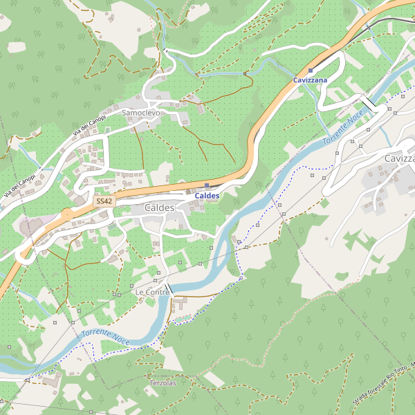 Thumbnail mappa stradale di Caldes