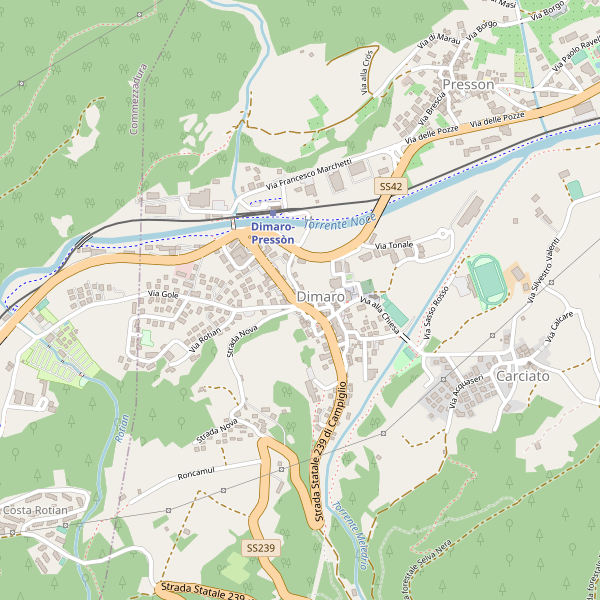 Thumbnail mappa stradale di Dimaro