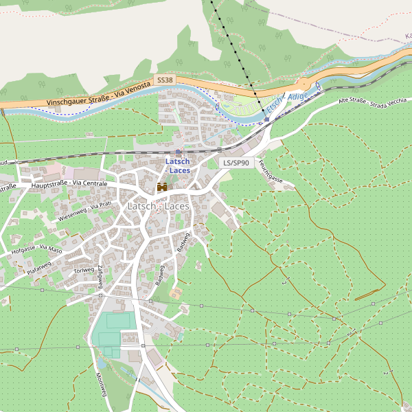 Thumbnail mappa hotel di Laces