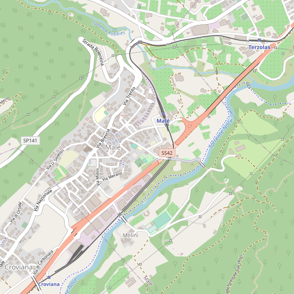 Thumbnail mappa stradale di Malè