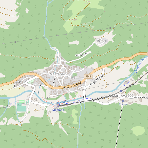 Thumbnail mappa stradale di Mezzana