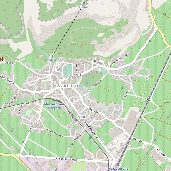 Thumbnail mappa stradale di Mezzocorona