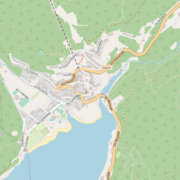 Thumbnail mappa stradale di Molveno