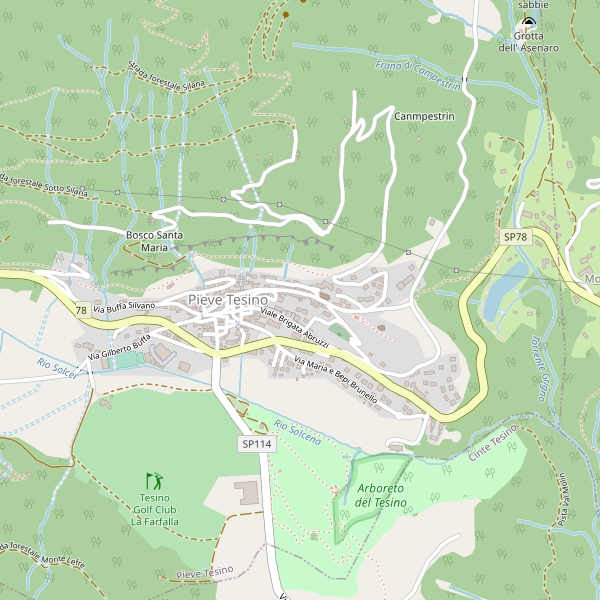 Thumbnail mappa stradale di Pieve Tesino