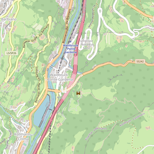 Thumbnail mappa stradale di Ponte Gardena