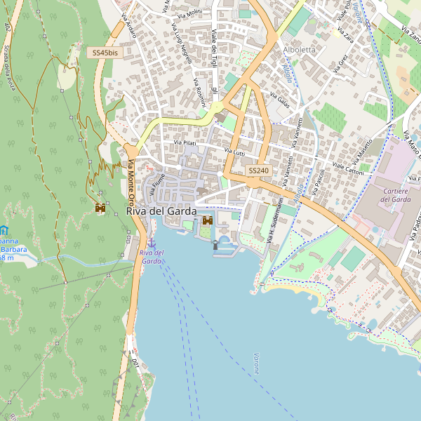 Thumbnail mappa stradale di Riva del Garda