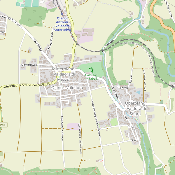 Thumbnail mappa stradale di Valdaora