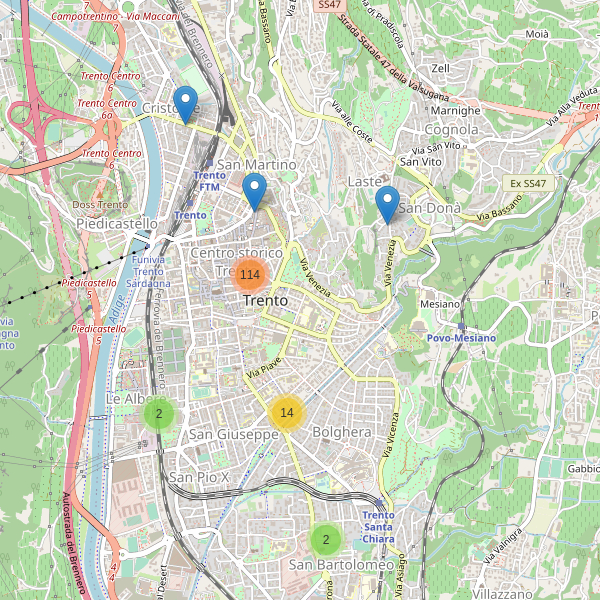 Thumbnail mappa abbigliamento di Trento
