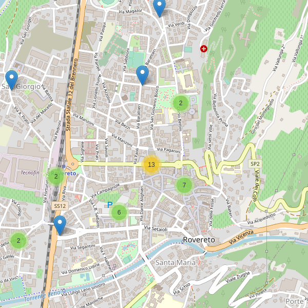 Thumbnail mappa bancomat di Rovereto