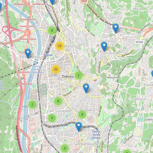Thumbnail mappa bancomat di Trento
