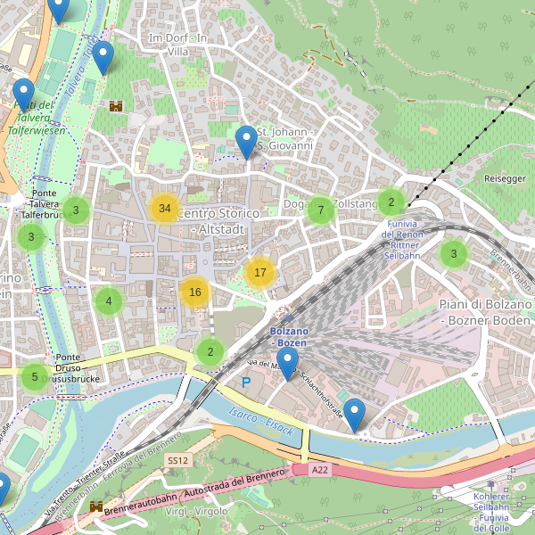 Thumbnail mappa bar di Bolzano